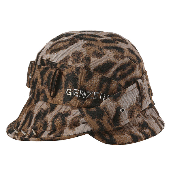 GENZERO Leopard rivet fisherman's hat