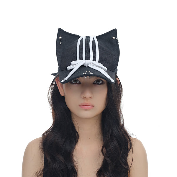 GENZERO Strap bow cat ear baseball cap